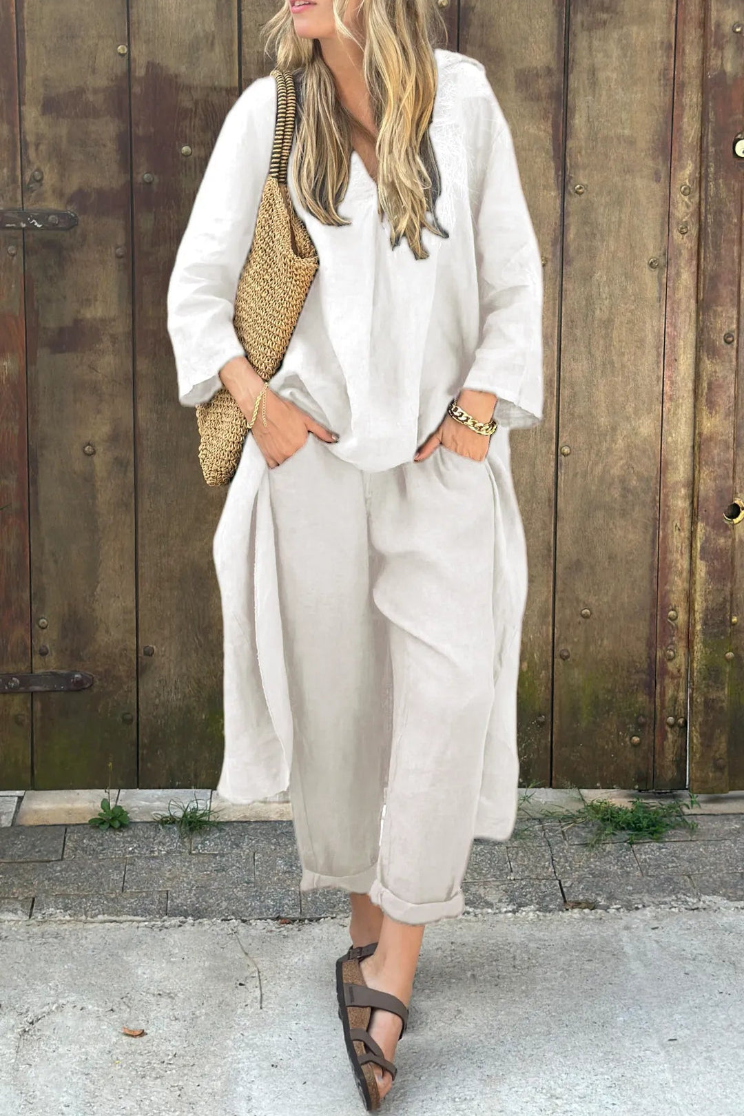 Women's Chic Comfortable Casual Two-Piece Day Set — detail view