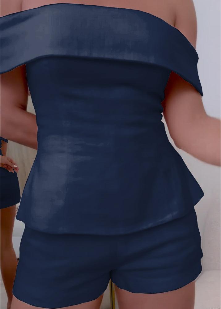 Women's Elegant Tailored Two-Piece Suit Set — model wearing