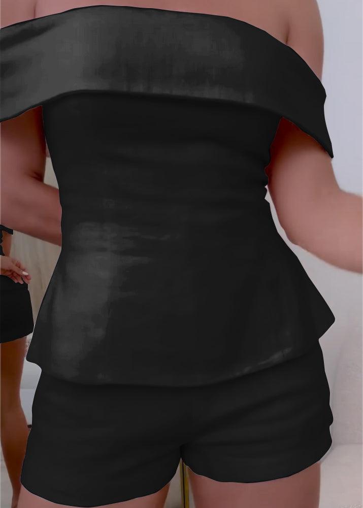Women's Elegant Tailored Two-Piece Suit Set — side view