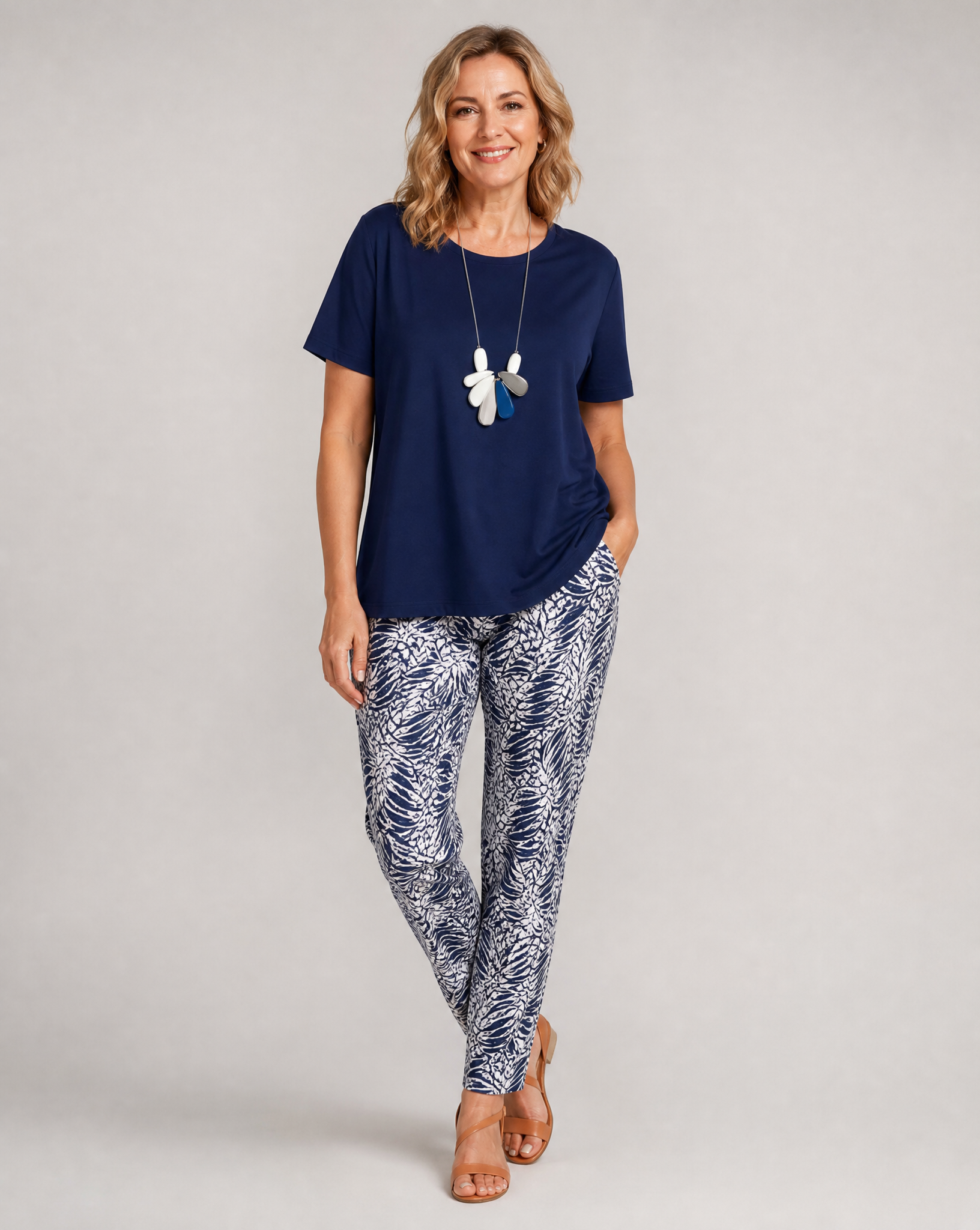 Women's Flowing Coastal Two-Piece Summer Set — side view