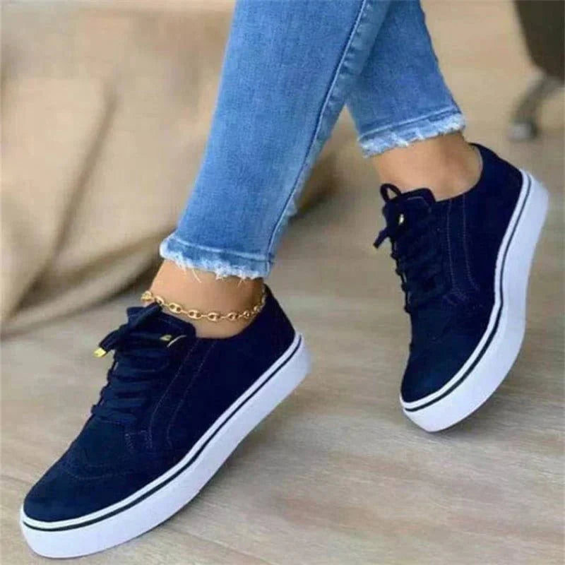 Women's Lace-Up Brogue Platform Sneakers in 5 Colours