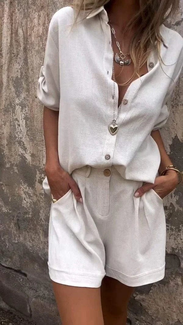 Women's Lightweight Two-Piece Shorts and Top Set