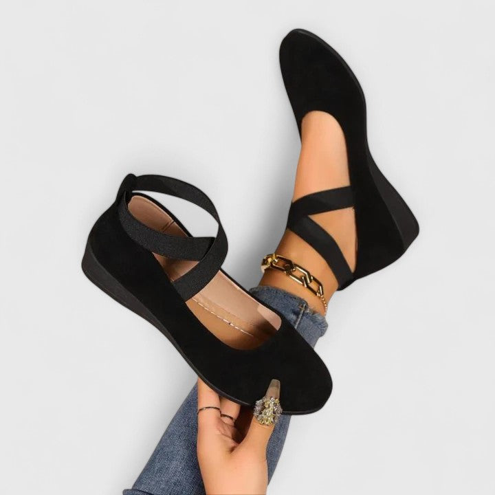 Women's Orthopedic Slip-On Wedge Shoes with Ankle Strap
