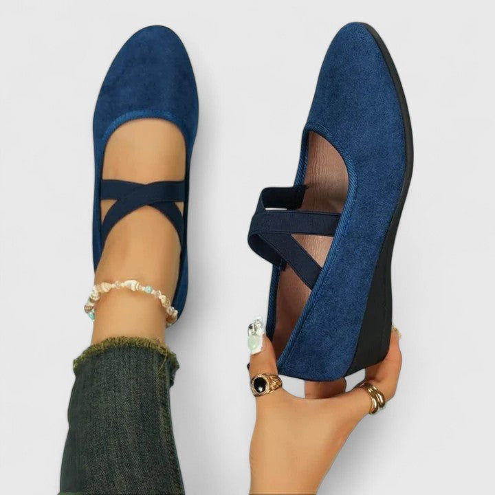 Women's Orthopedic Slip-On Wedge Shoes with Ankle Strap