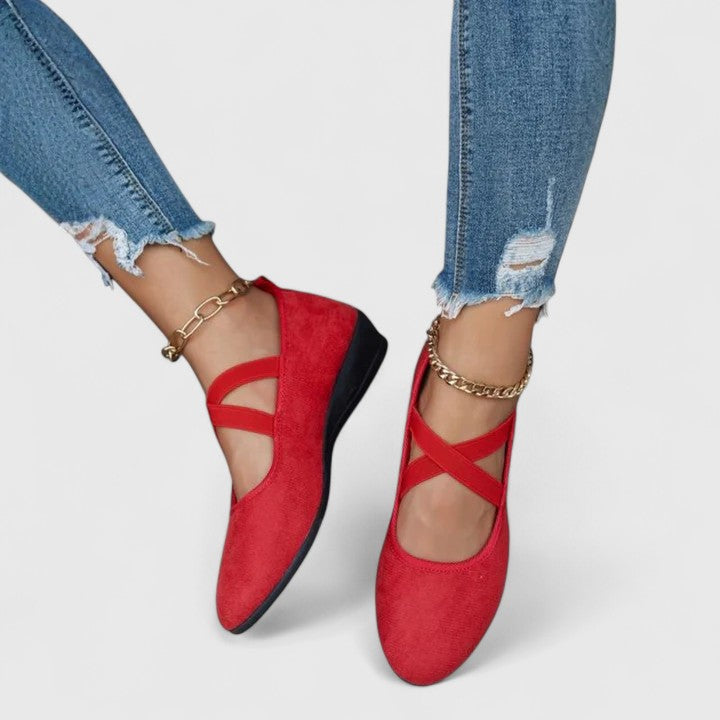 Women's Orthopedic Slip-On Wedge Shoes with Ankle Strap
