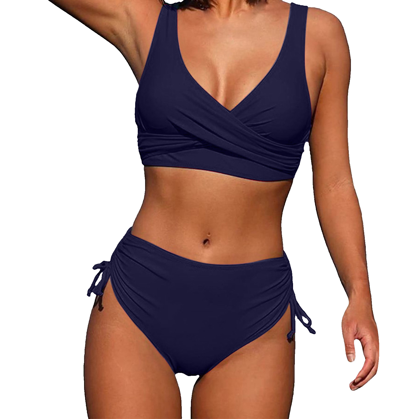 Women's Timeless High-Waisted Bikini Set with Retro Silhouette