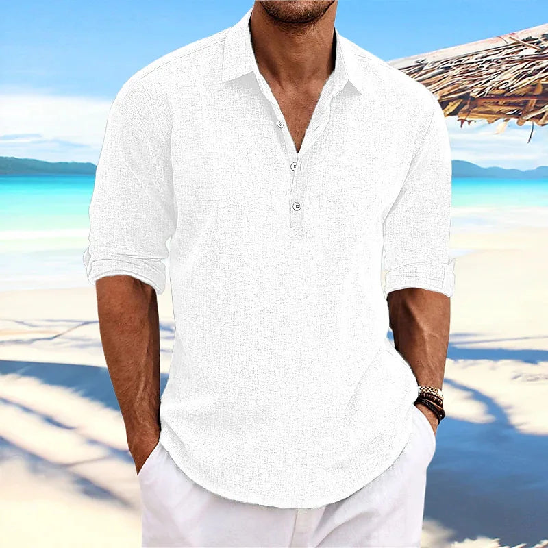 Youth Casual Shirt – Breathable Loose Fit for Everyday Comfort — model wearing